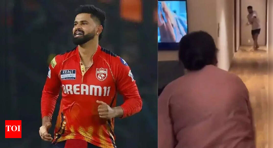 घड्याळ: श्रेयस अय्यर क्लीन गोलंदाजी! मुलांनी विकेट घेतल्यानंतर आई साजरा करते