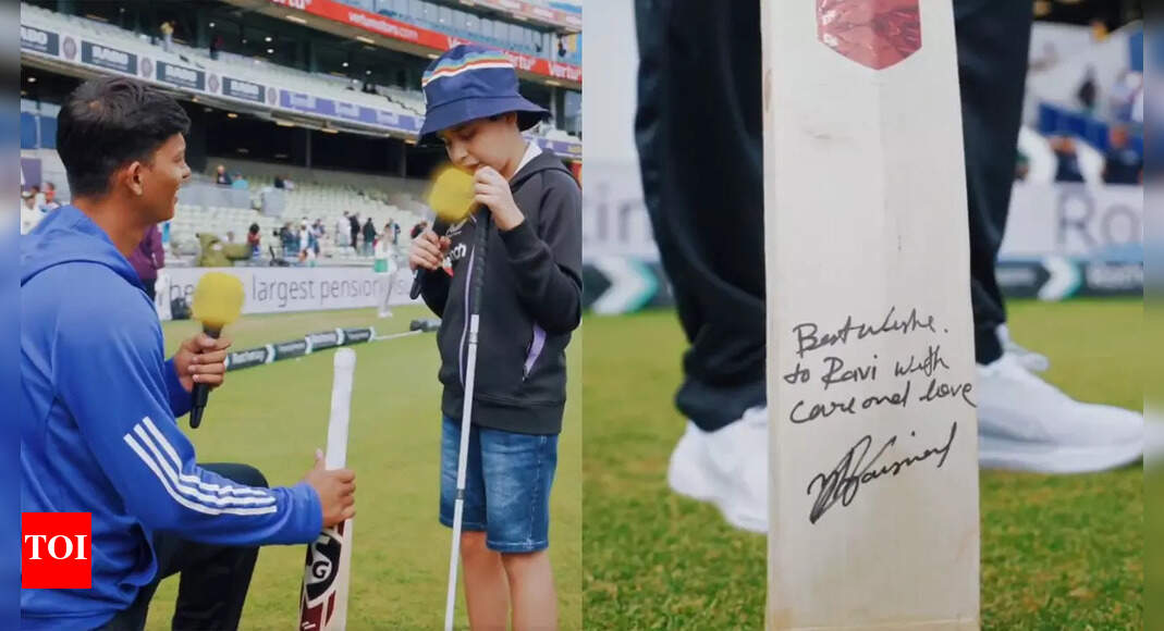 ‘तू भारतीय क्रिकेटचे भविष्य आहेस’: यशसवी जयस्वाल एजबॅस्टन येथे हृदयस्पर्शी जेश्चरसह आंधळे फॅनची इच्छा पूर्ण करतो | पहा