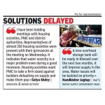 पुण्यातील पूर्वेकडील भाग पाण्याच्या समस्यांसह लढाई सुरू ठेवतात