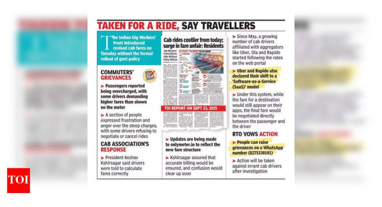 सुधारित कॅब भाड्याने प्रवाशांना गोंधळात टाकले आणि रागावले, स्पार्क्स घर्षण