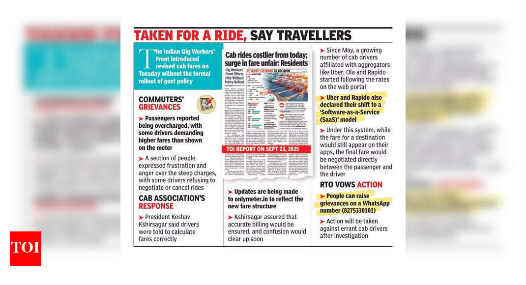 सुधारित कॅब भाड्याने प्रवाशांना गोंधळात टाकले आणि रागावले, स्पार्क्स घर्षण