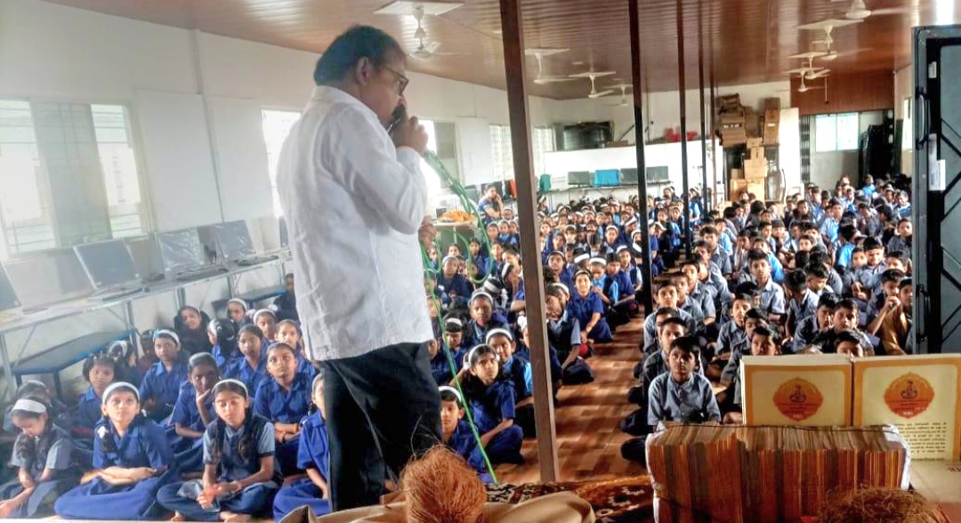 वाघजाईनगर प्रशालेत ओळख श्री ज्ञानेश्वरीची उपक्रमास हरिनाम गजरात प्रारंभ 