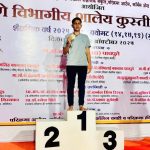 मनस्वी पांढरे विभागीय कुस्ती स्पर्धेत प्रथम