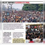 पोलिस उपनिरीक्षक परीक्षेसाठी उशिरा जाहीर झालेल्या जाहिरातीवरून पुण्यात निदर्शने झाली